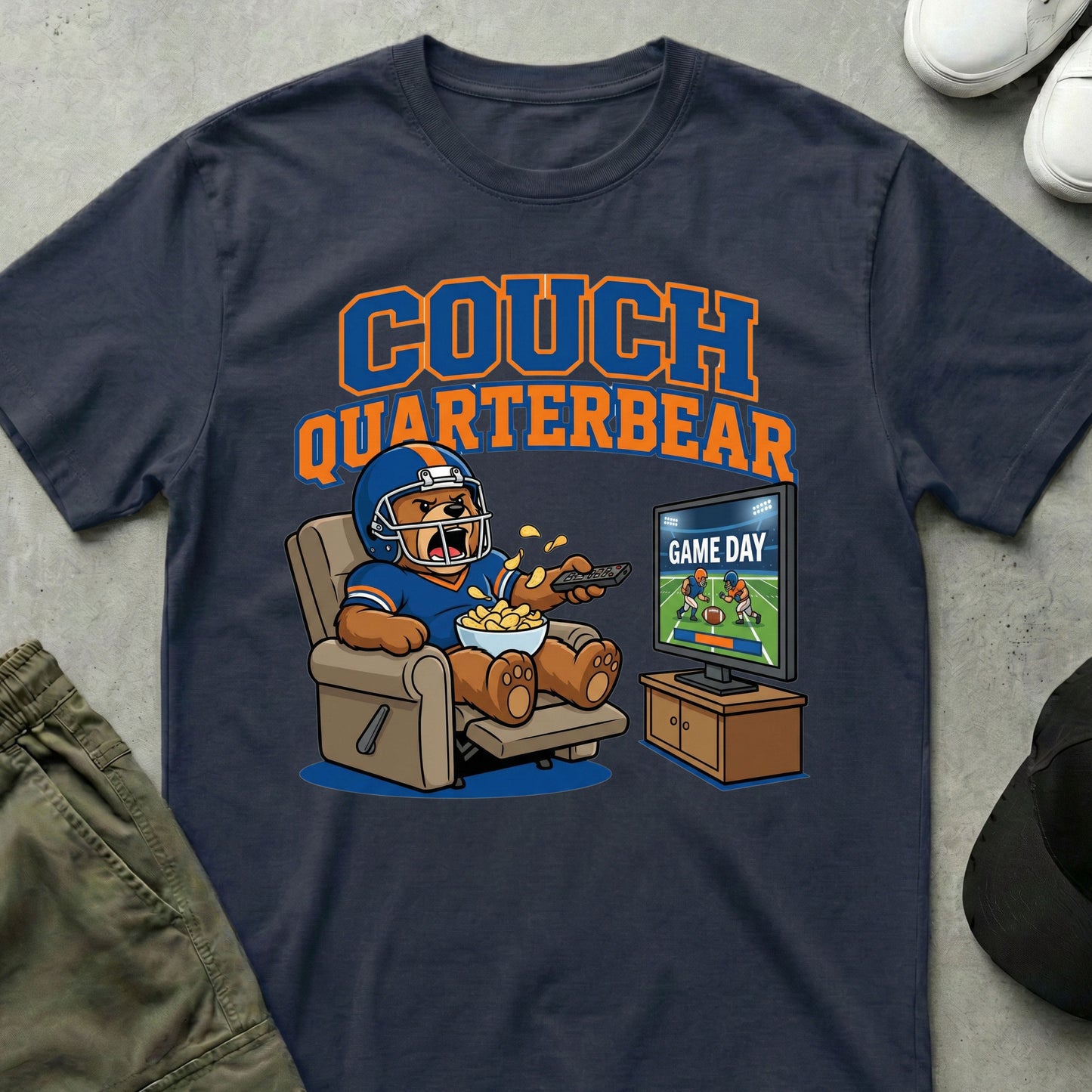 Helmet And Chips T-Shirt Navy