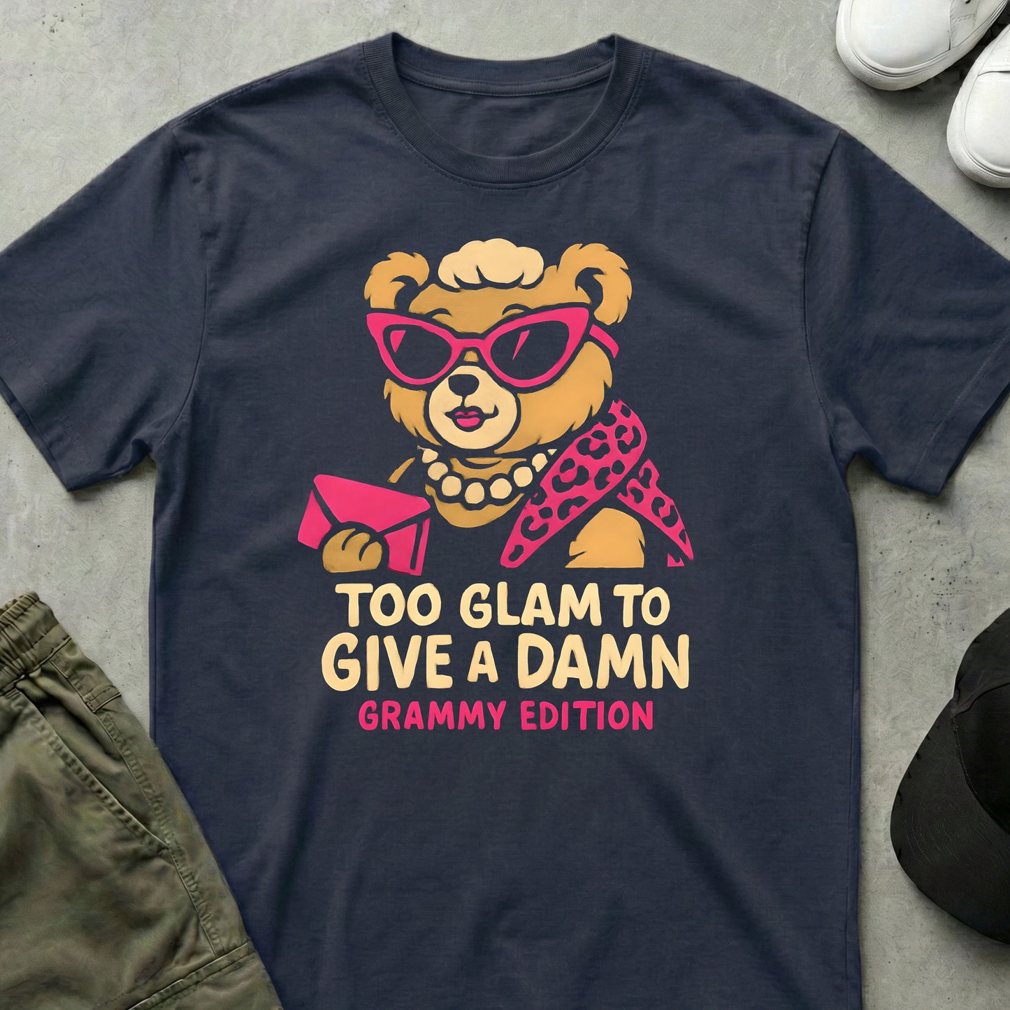 Granny Glam T-Shirt Navy
