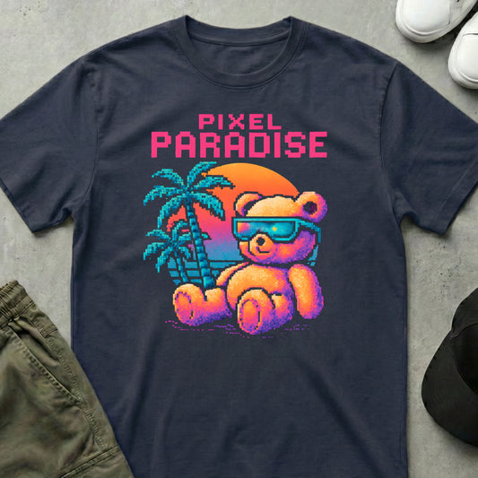 Cool Teds Teddy-Bear Pixel Paradise T-Shirt Navy / S