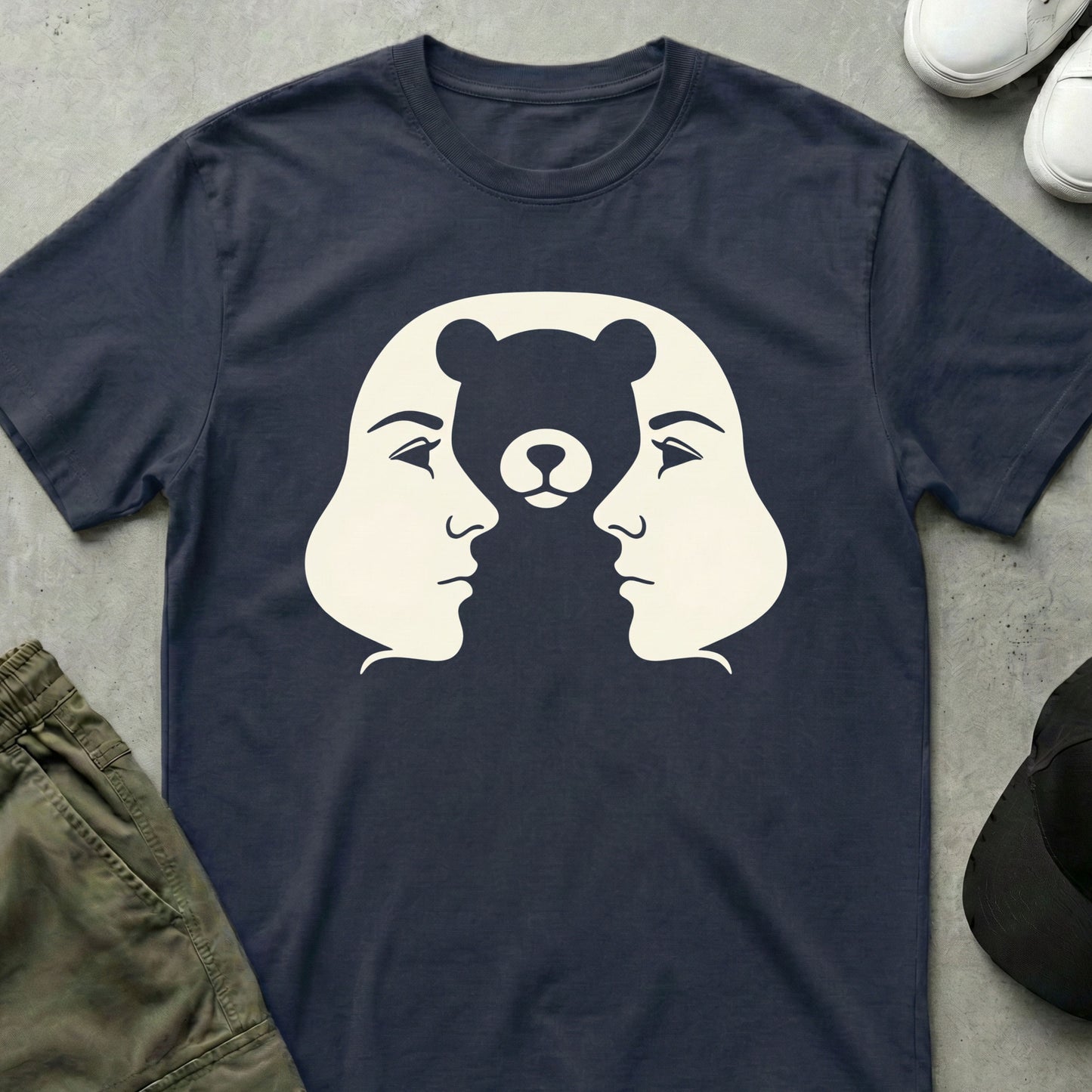 Hidden Bear T-Shirt Navy