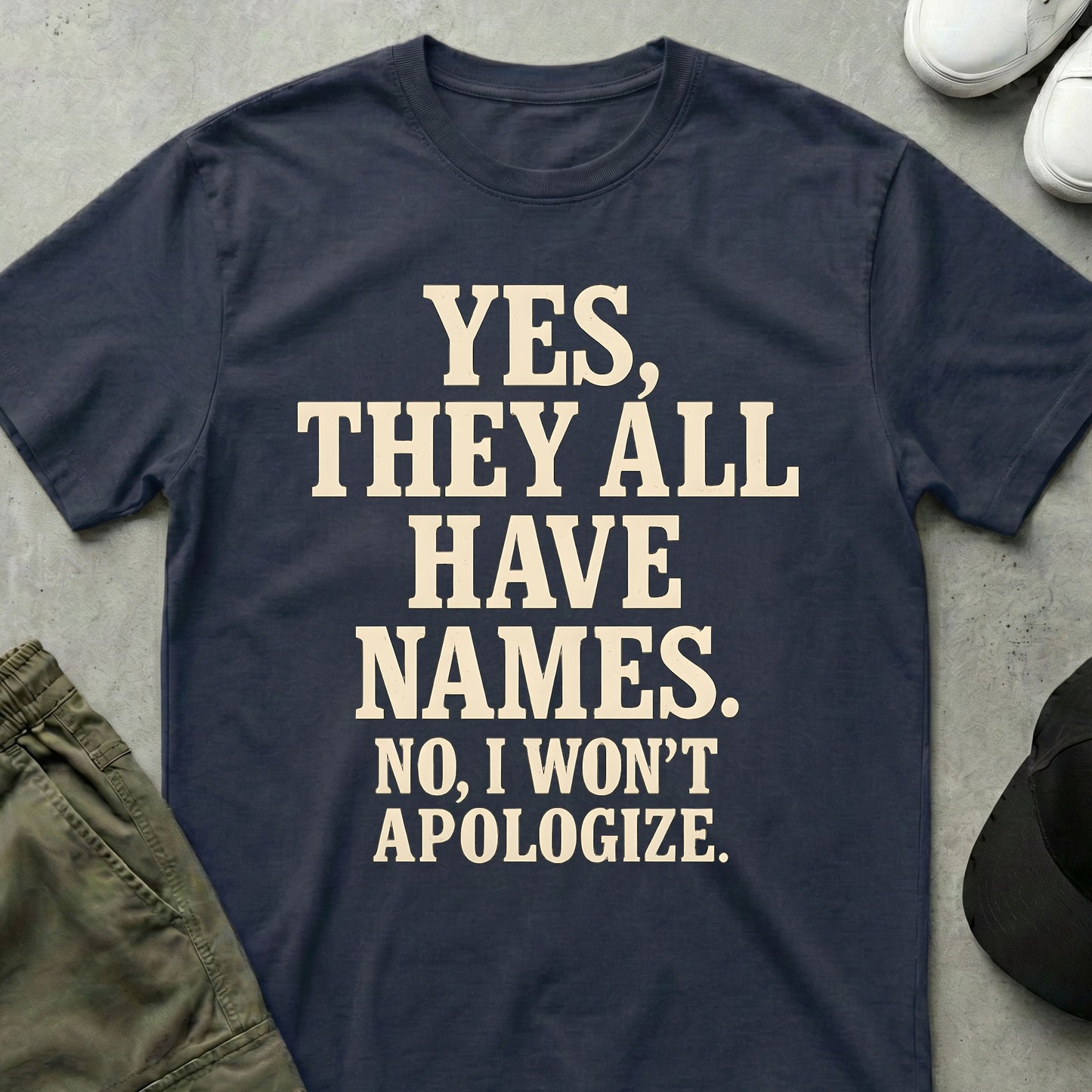 Cool Teds Teddy-Bear Named Them All T-Shirt Navy / S