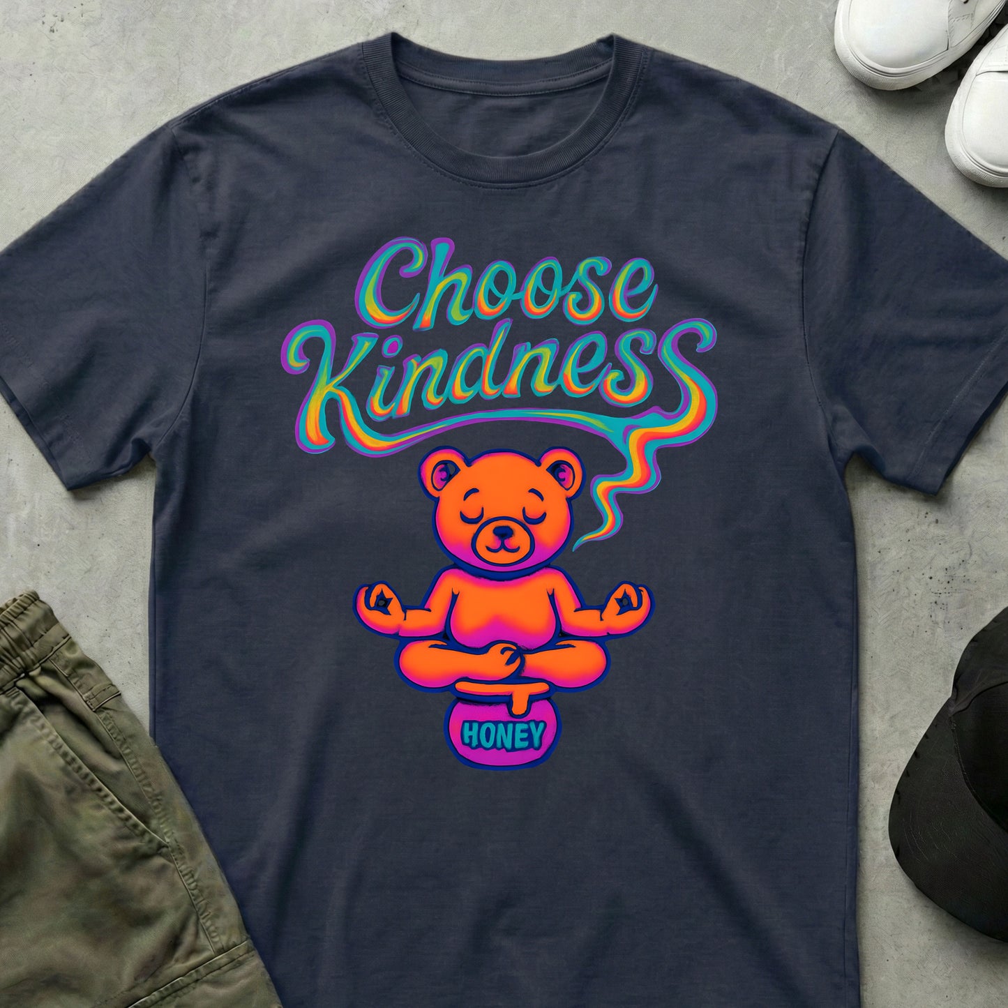 Cool Teds Teddy-Bear Choose Kindness T-Shirt Navy / S