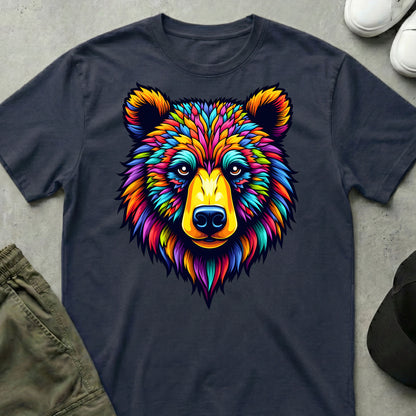 Psychedelic Bear T-Shirt Navy