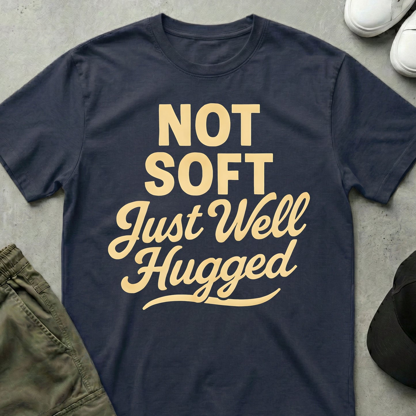 Printify Teddy-Bear Well Hugged T-Shirt Navy / S
