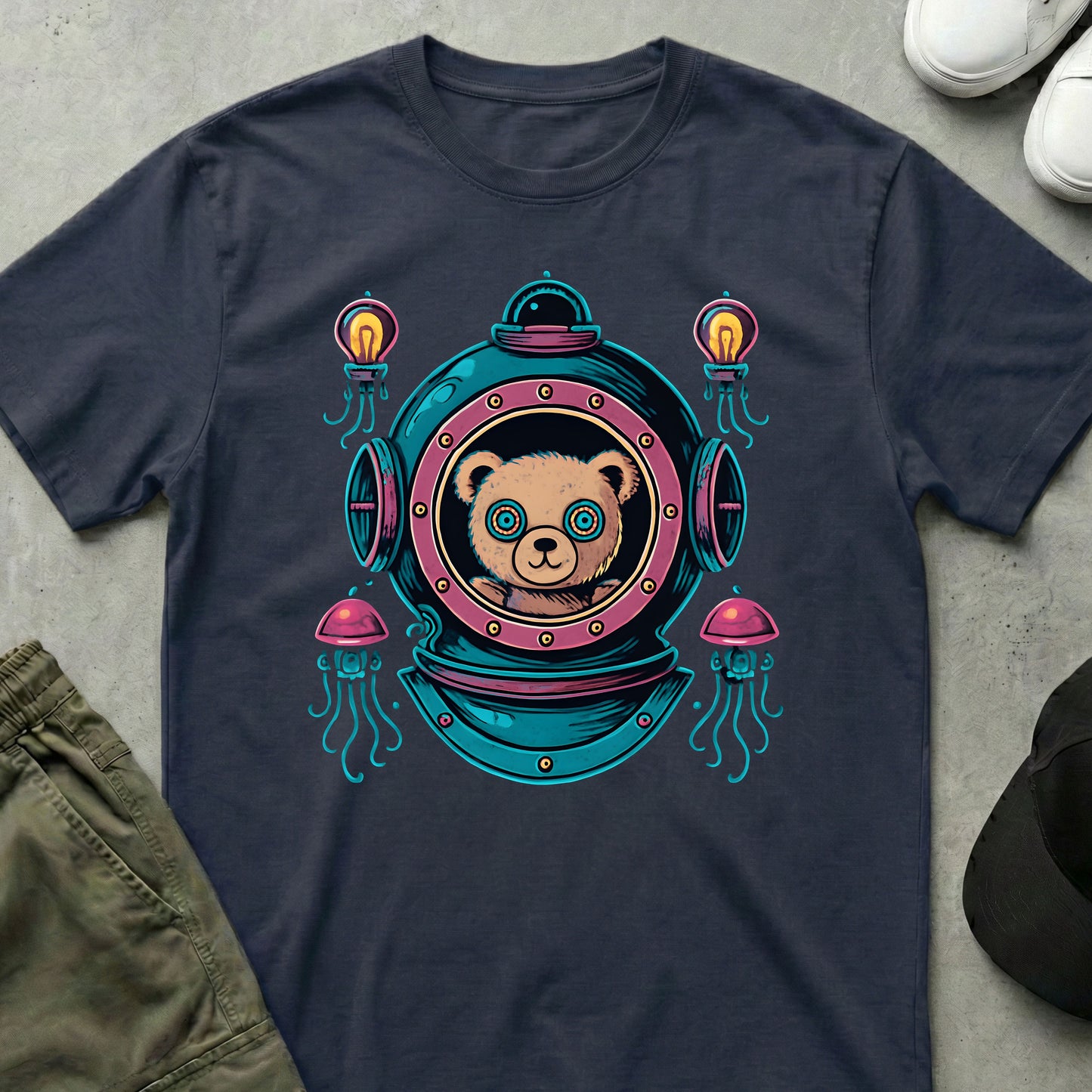 Steampunk Diver T-Shirt Navy