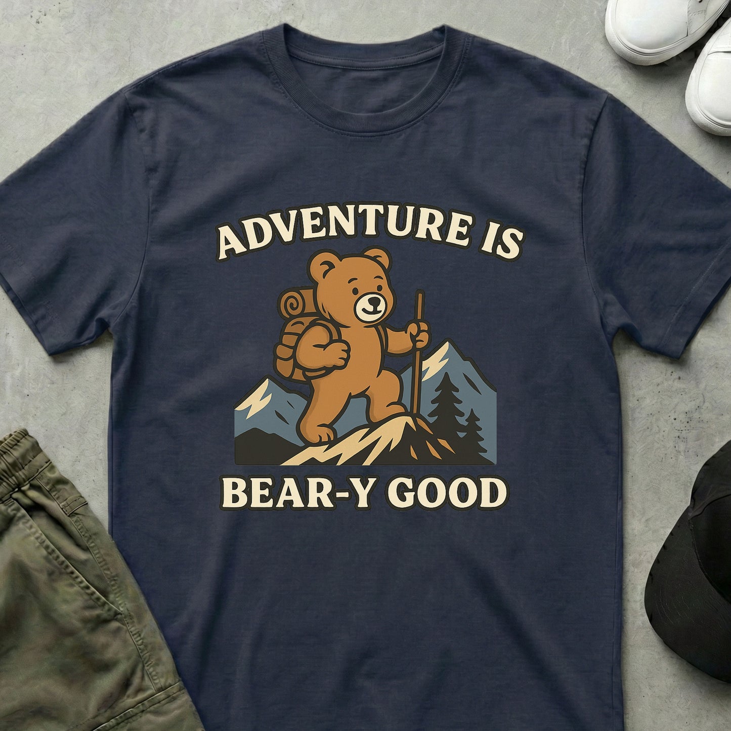 Printify Teddy-Bear Adventure T-Shirt Navy / S