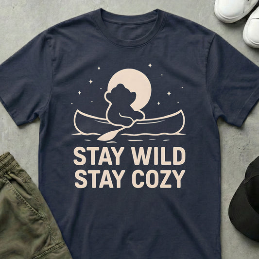 Cool Teds Teddy-Bear Stay Wild T-Shirt Navy / S