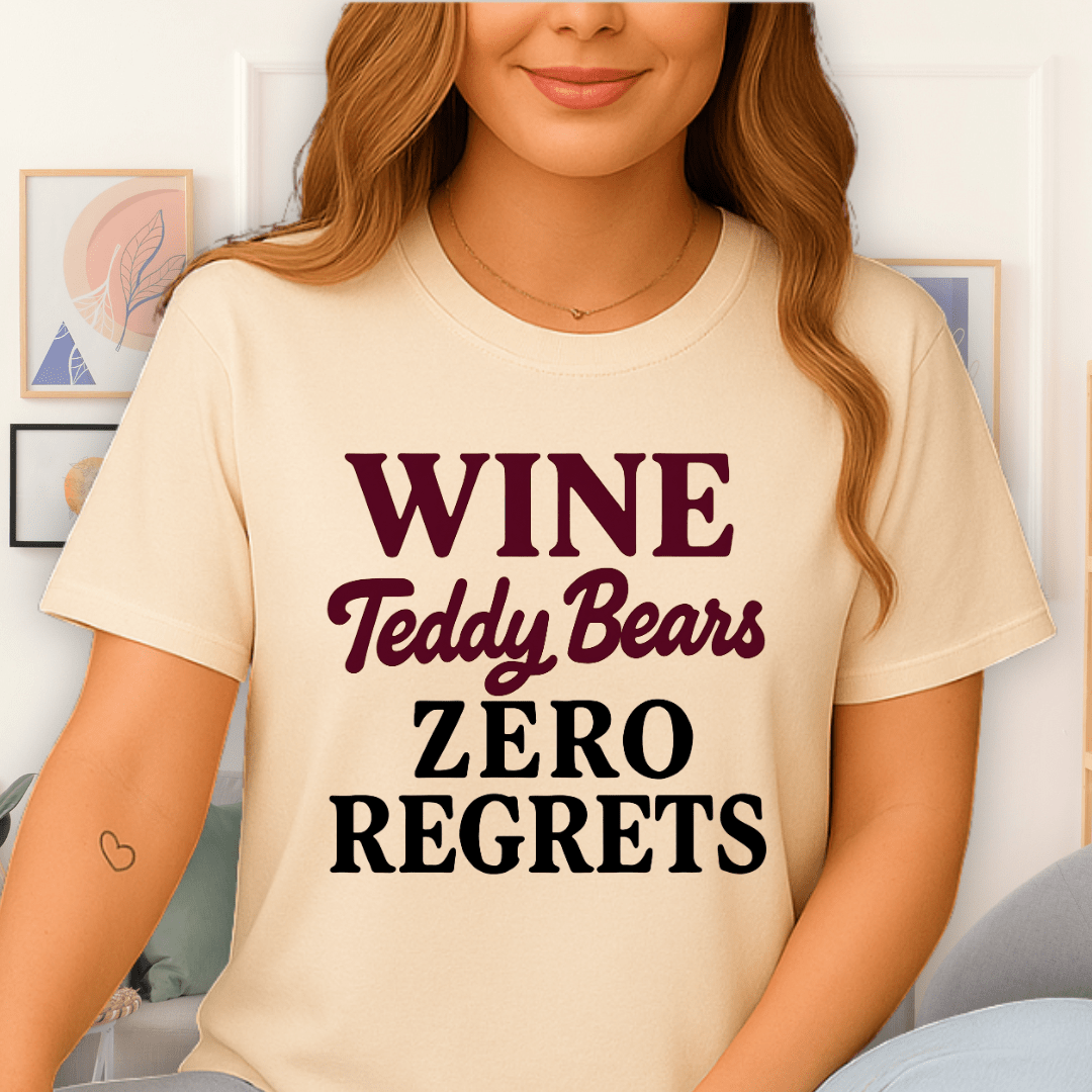 Cool Teds Teddy-Bear No Regrets T-Shirt Natural / S