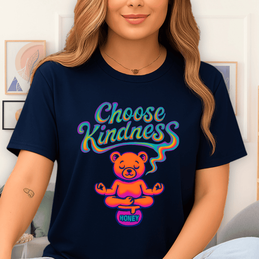 Cool Teds Teddy-Bear Choose Kindness T-Shirt Navy / S