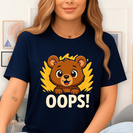 Cool Teds Teddy-Bear Oops T-Shirt Navy / S