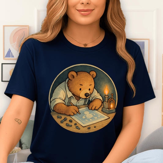 Cool Teds Teddy-Bear Teddy the Inventor T-Shirt Navy / S