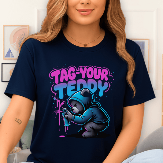Cool Teds Teddy-Bear Tag Your Teddy T-Shirt Navy / S