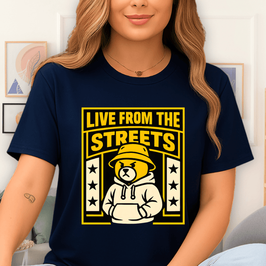 Cool Teds Teddy-Bear Streetwise T-Shirt Navy / S