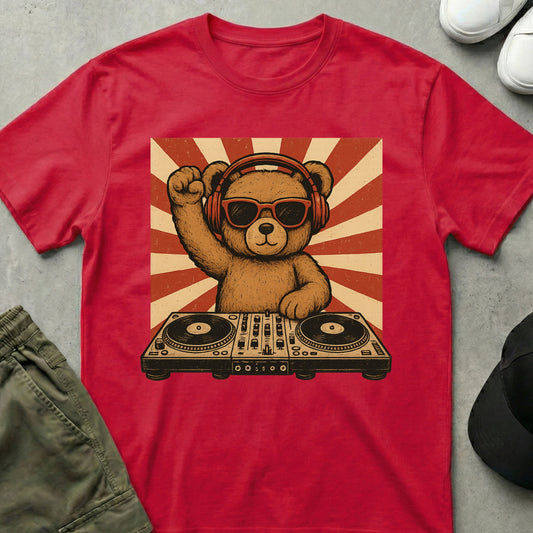 DJ Bear T-Shirt Red