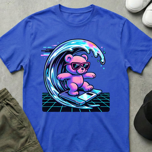 Floppy Disk Surfer T-Shirt Royal