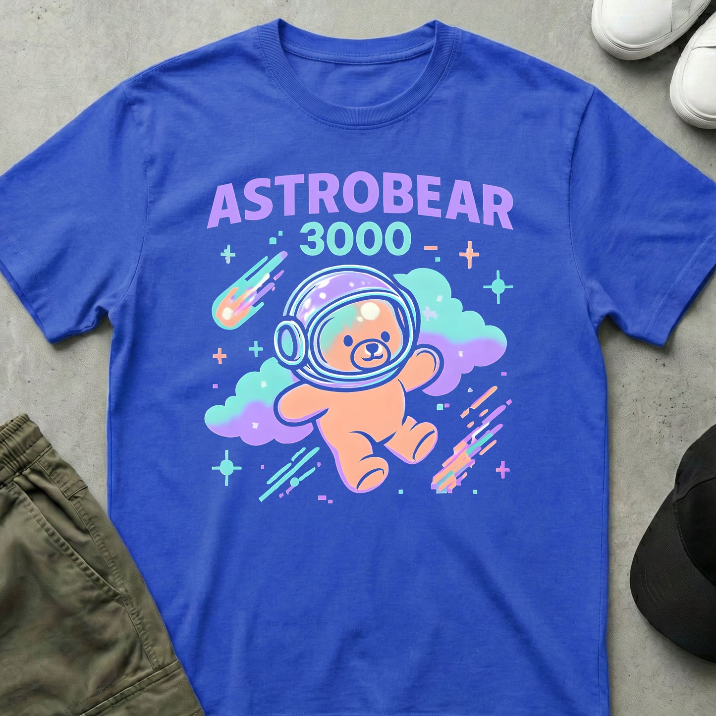 Printify Teddy-Bear Astrobear T-Shirt Royal / S