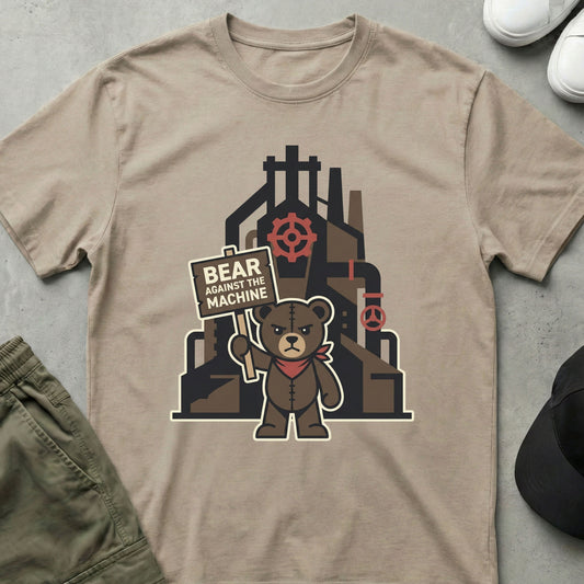 Cool Teds Teddy-Bear Bear Against The Machine T-Shirt Sand / S