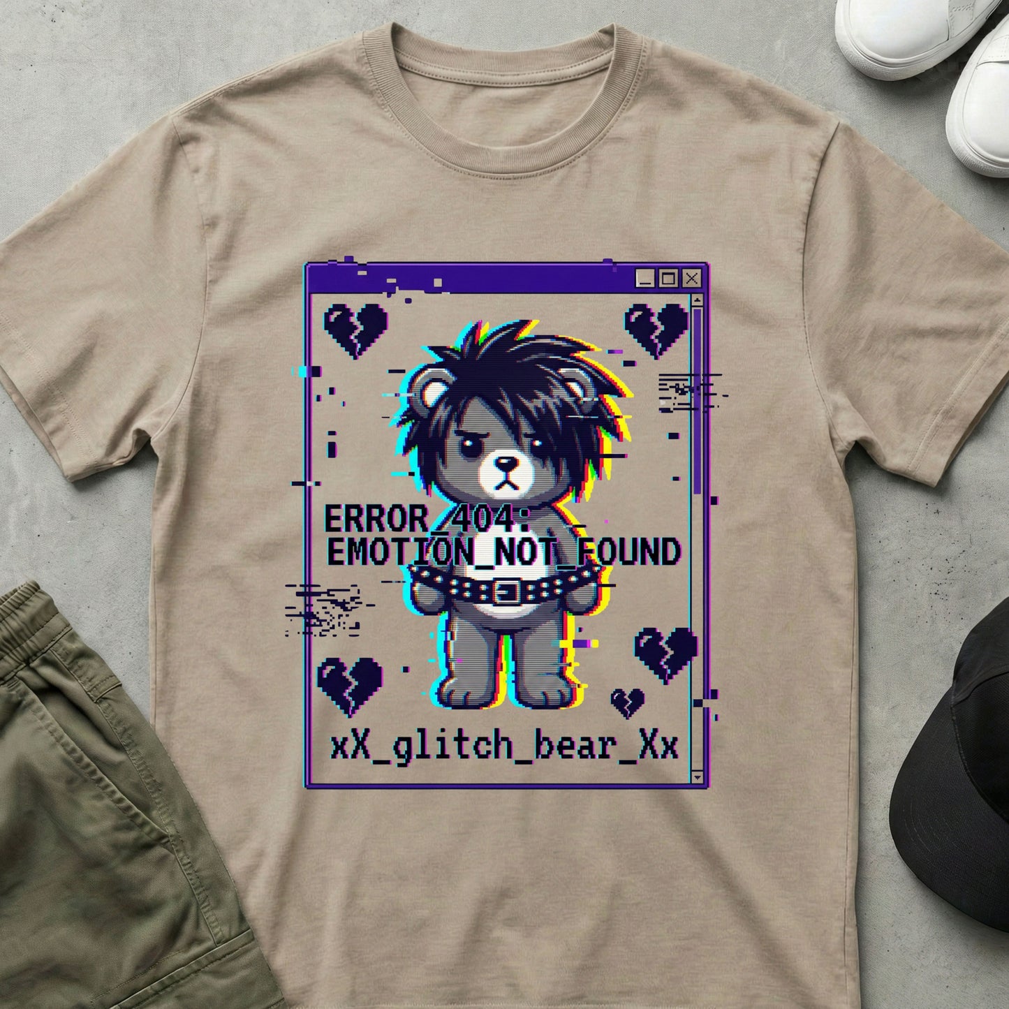 Crybaby Glitch T-Shirt Sand
