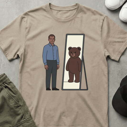 Cool Teds Teddy-Bear Man in the Mirror T-Shirt Sand / S