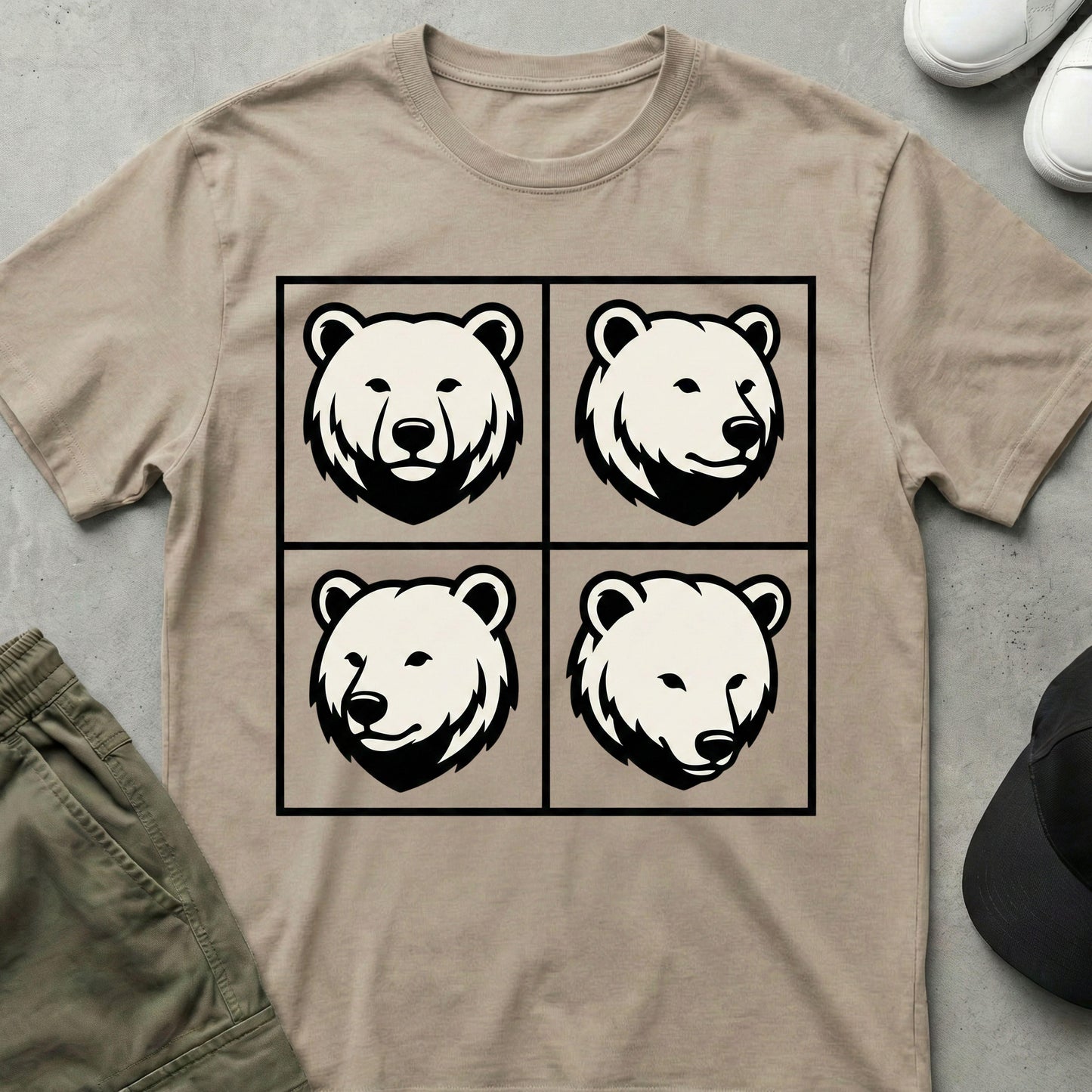 Grizzly Grid T-Shirt Sand