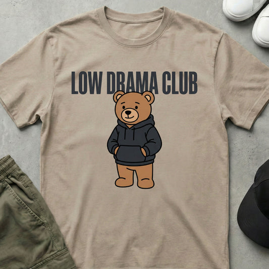 Cool Teds Teddy-Bear Low Drama Club T-Shirt Sand / S