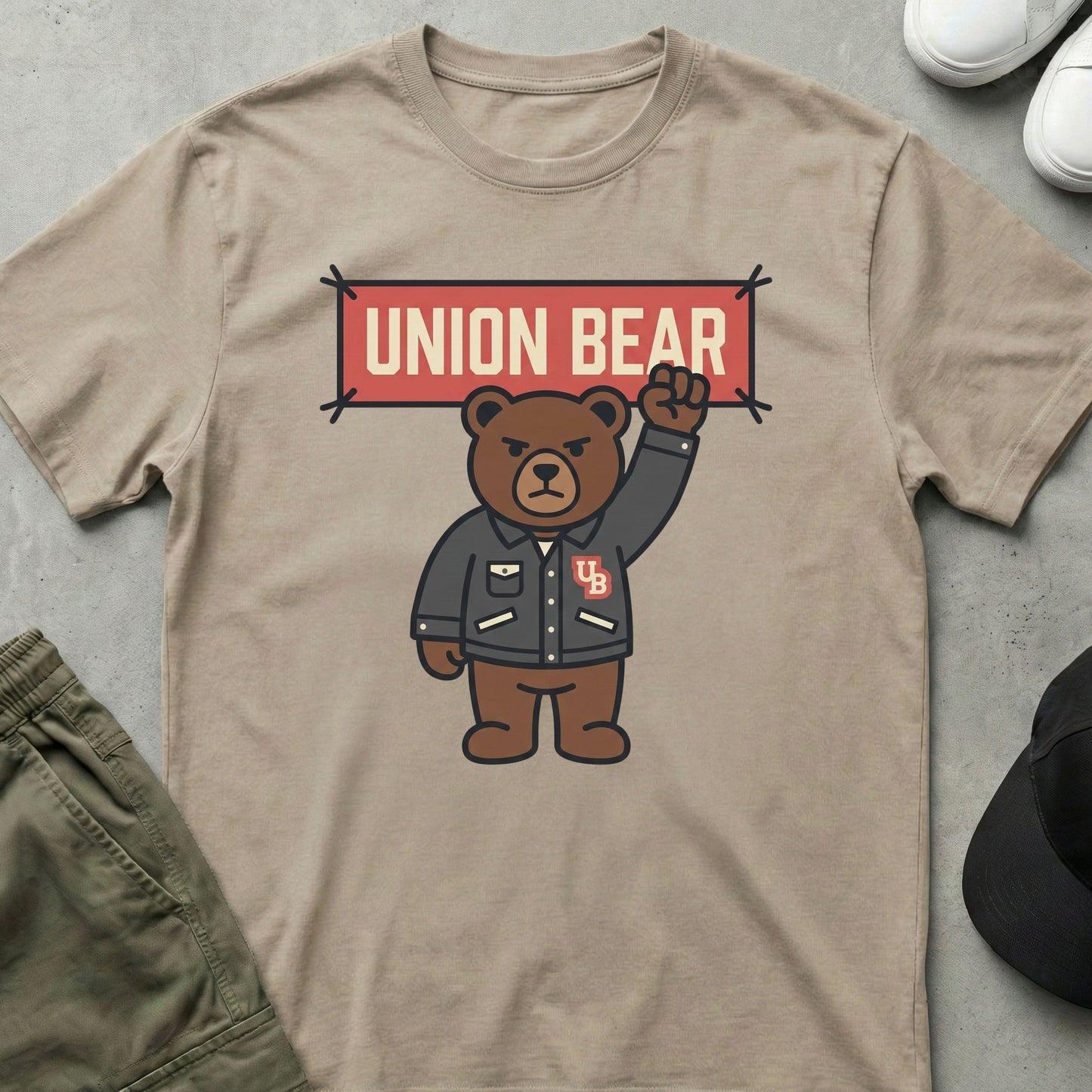 Bear Union T-Shirt Sand