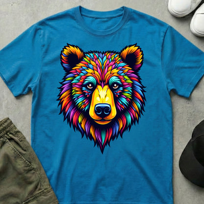 Psychedelic Bear T-Shirt Sapphire