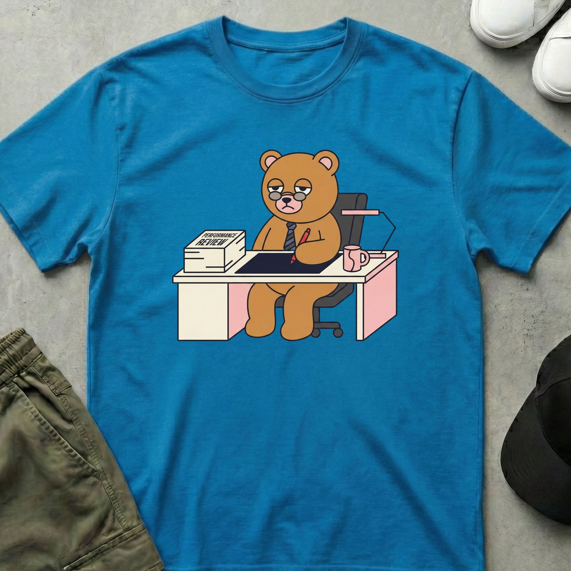 Office Bear T-Shirt Sapphire