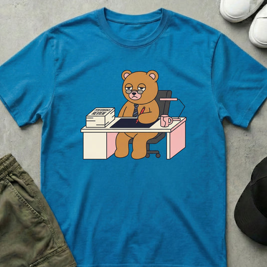 Office Bear T-Shirt Sapphire