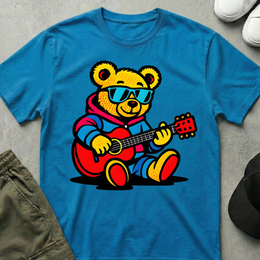 Cool Teds Teddy-Bear Rock Star T-Shirt Sapphire / S