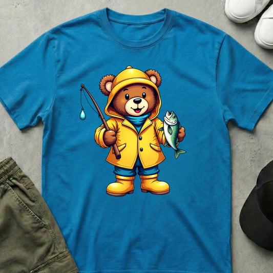 Cool Teds Teddy-Bear Fisherman T-Shirt Sapphire / S