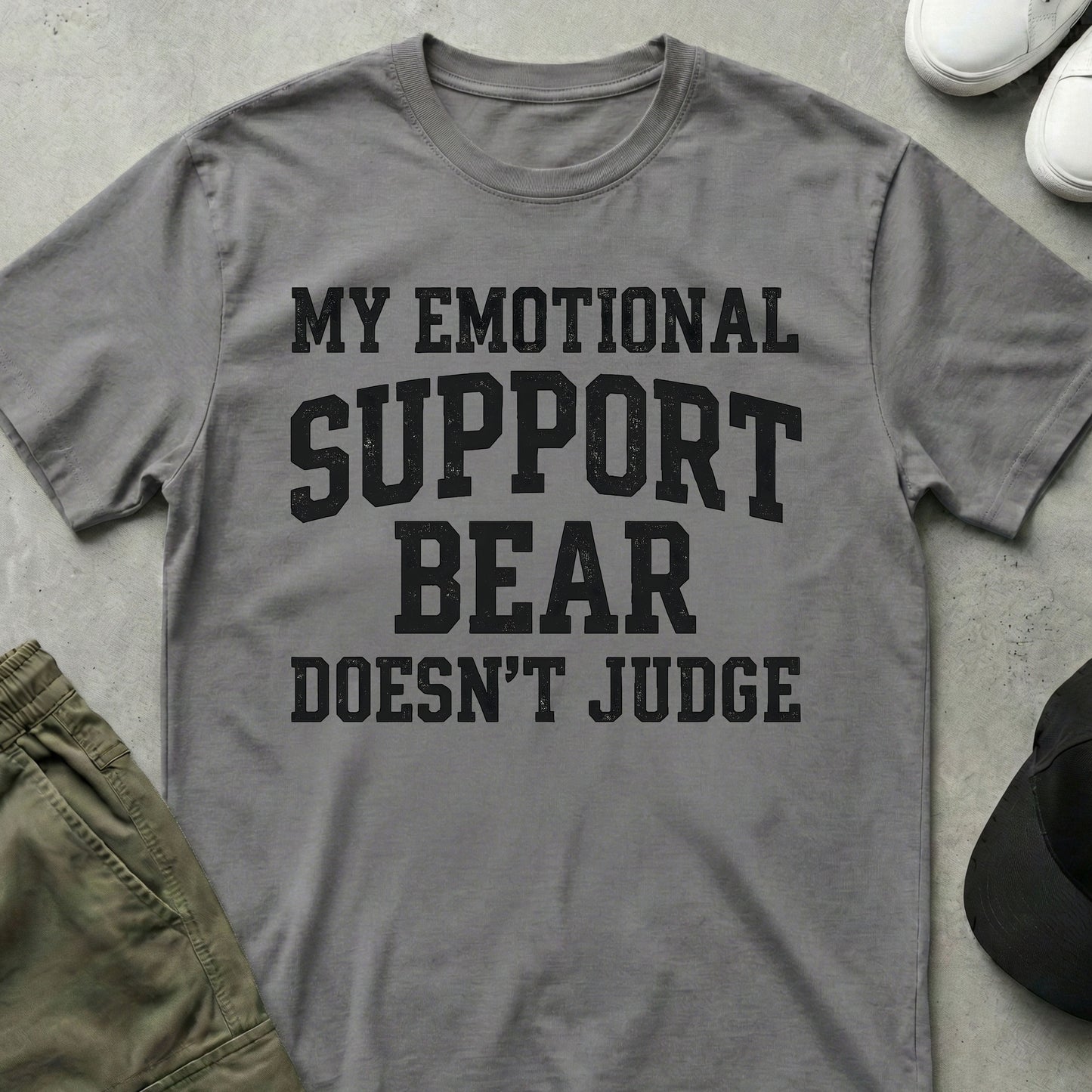 Support Bear T-Shirt Sport Grey