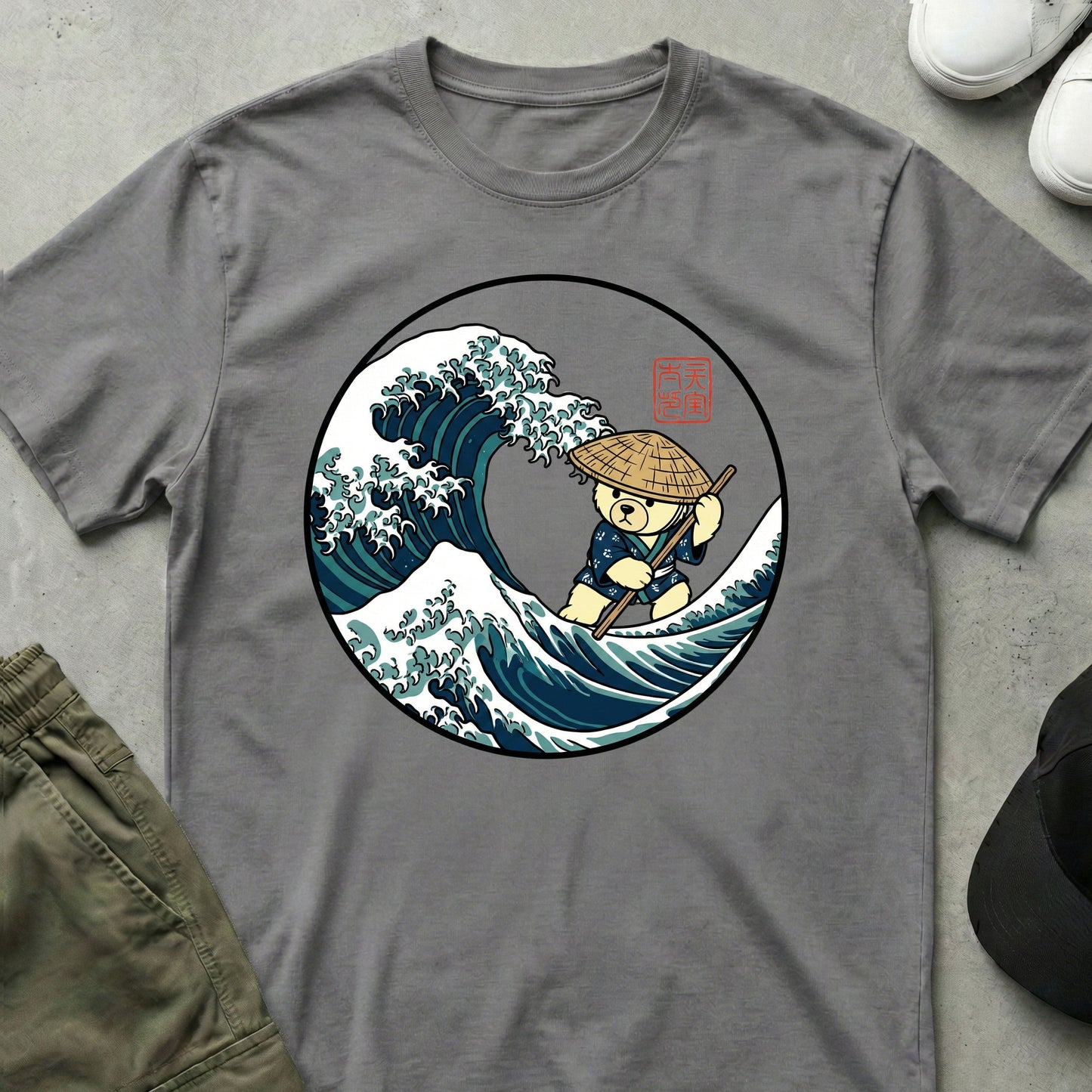 Great Wave T-Shirt Sport Grey