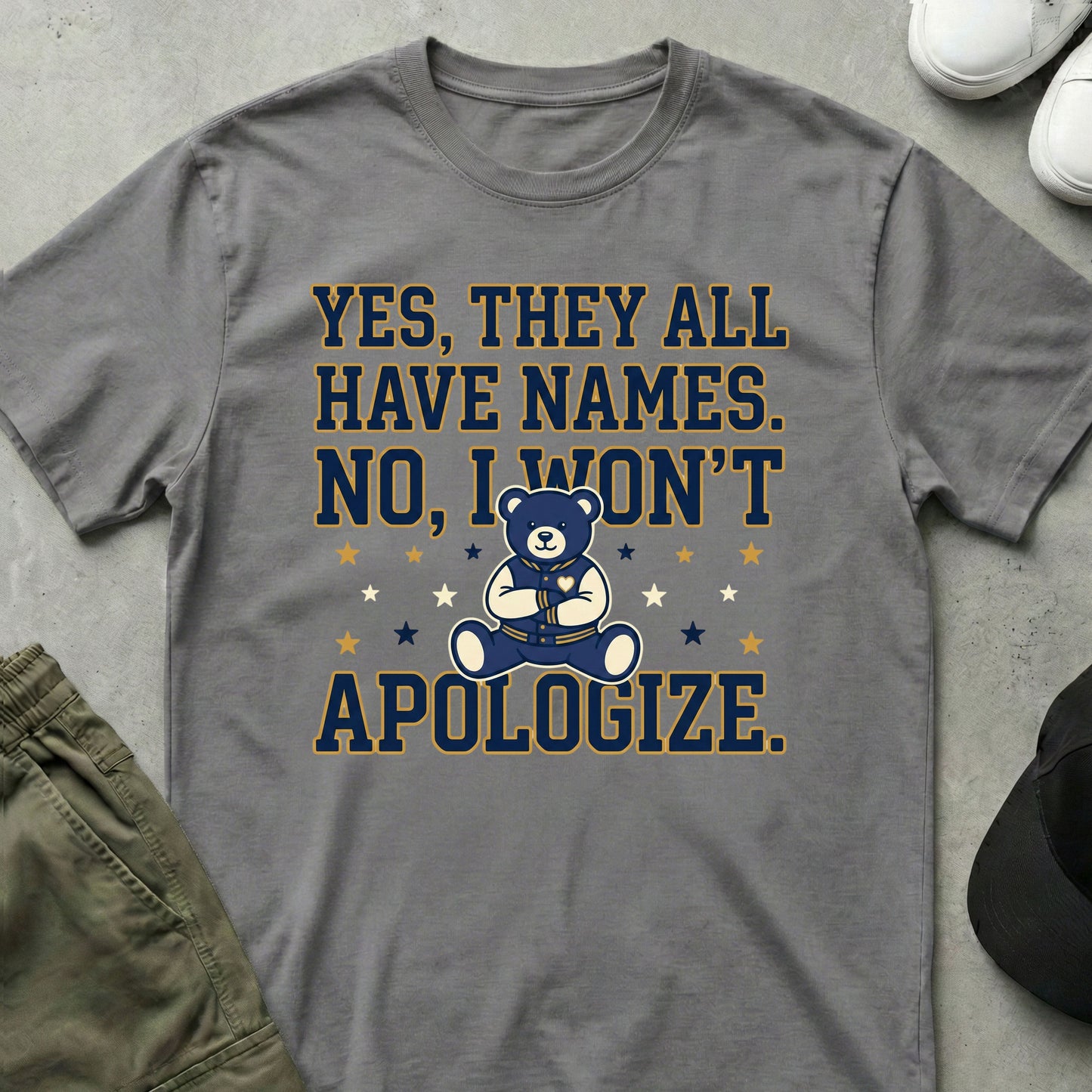 No Apologies T-Shirt Sport Grey