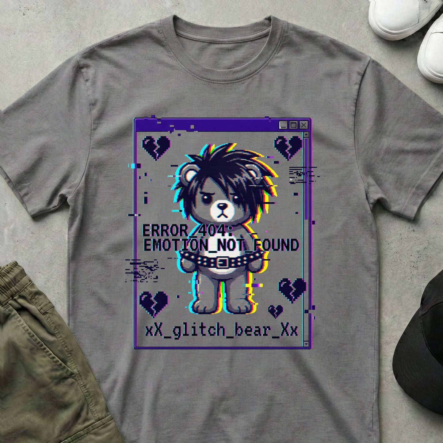 Crybaby Glitch T-Shirt Sport Grey