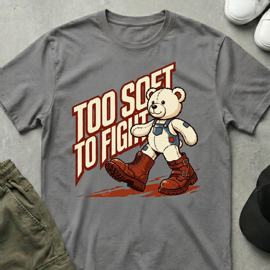 Cool Teds Teddy-Bear Cuddle Over Combat T-Shirt Sport Grey / S