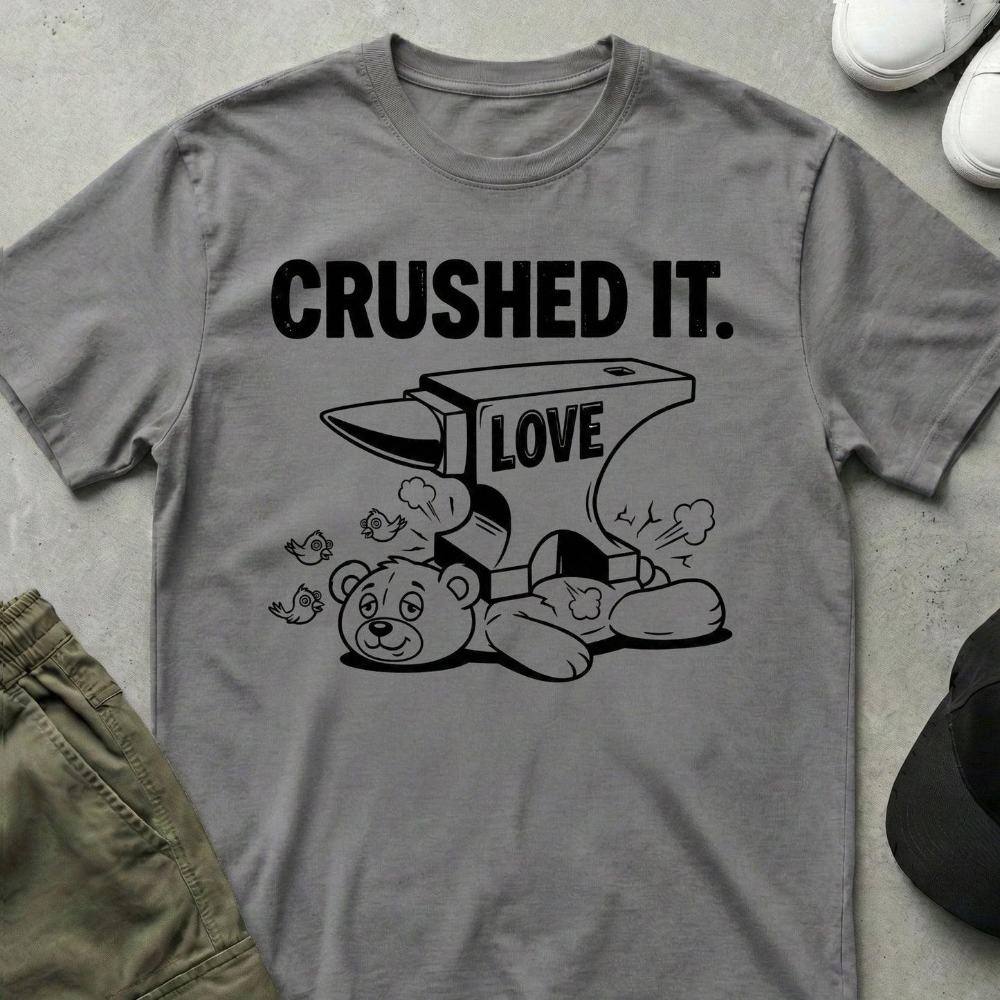 Love Crush T-Shirt Sport Grey