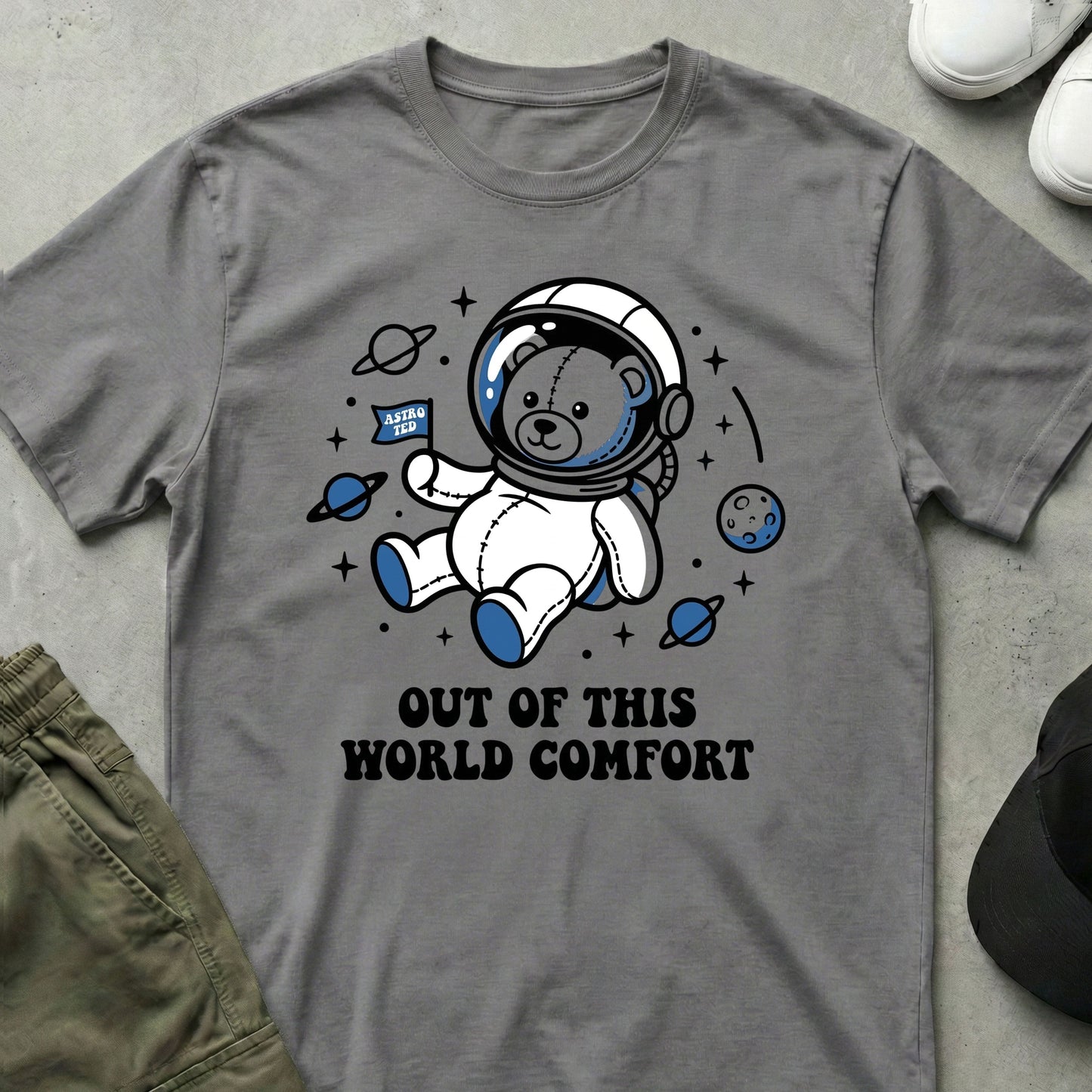 Space Bear T-Shirt Sport Grey