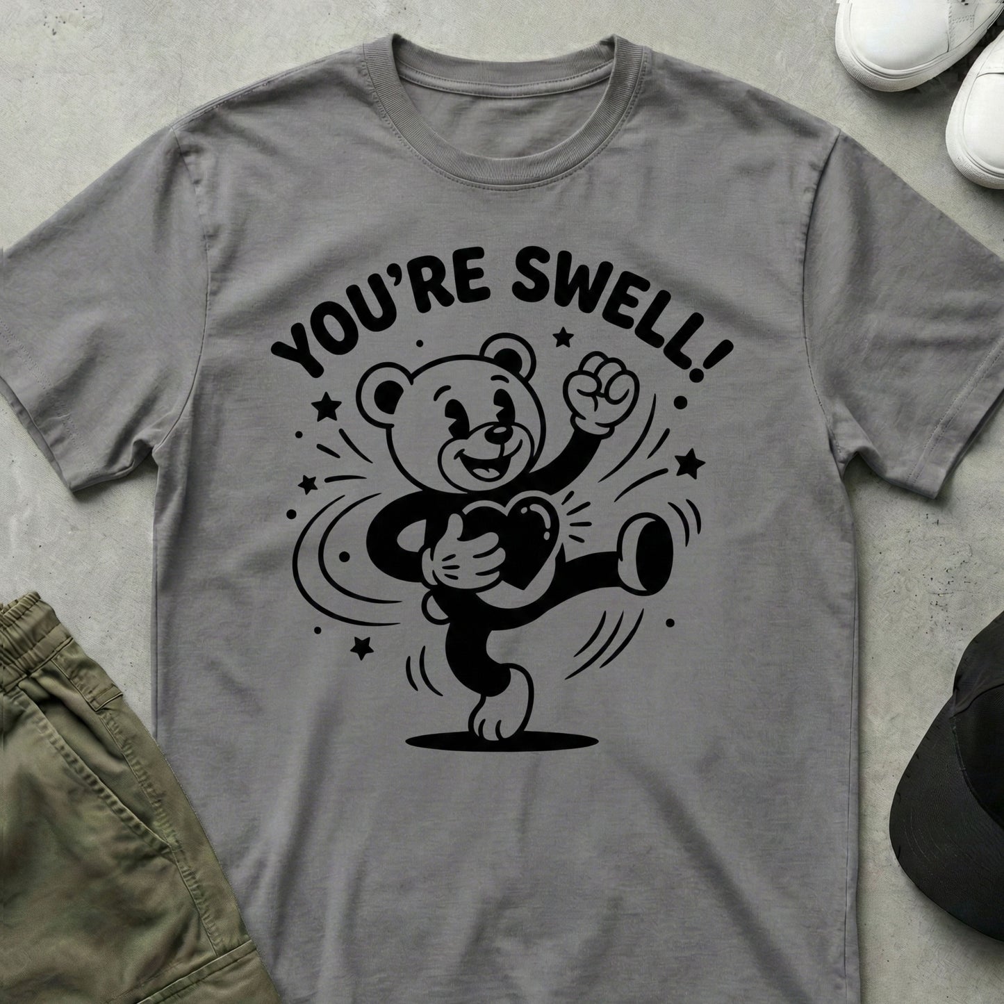 Heart Hugger T-Shirt Sport Grey