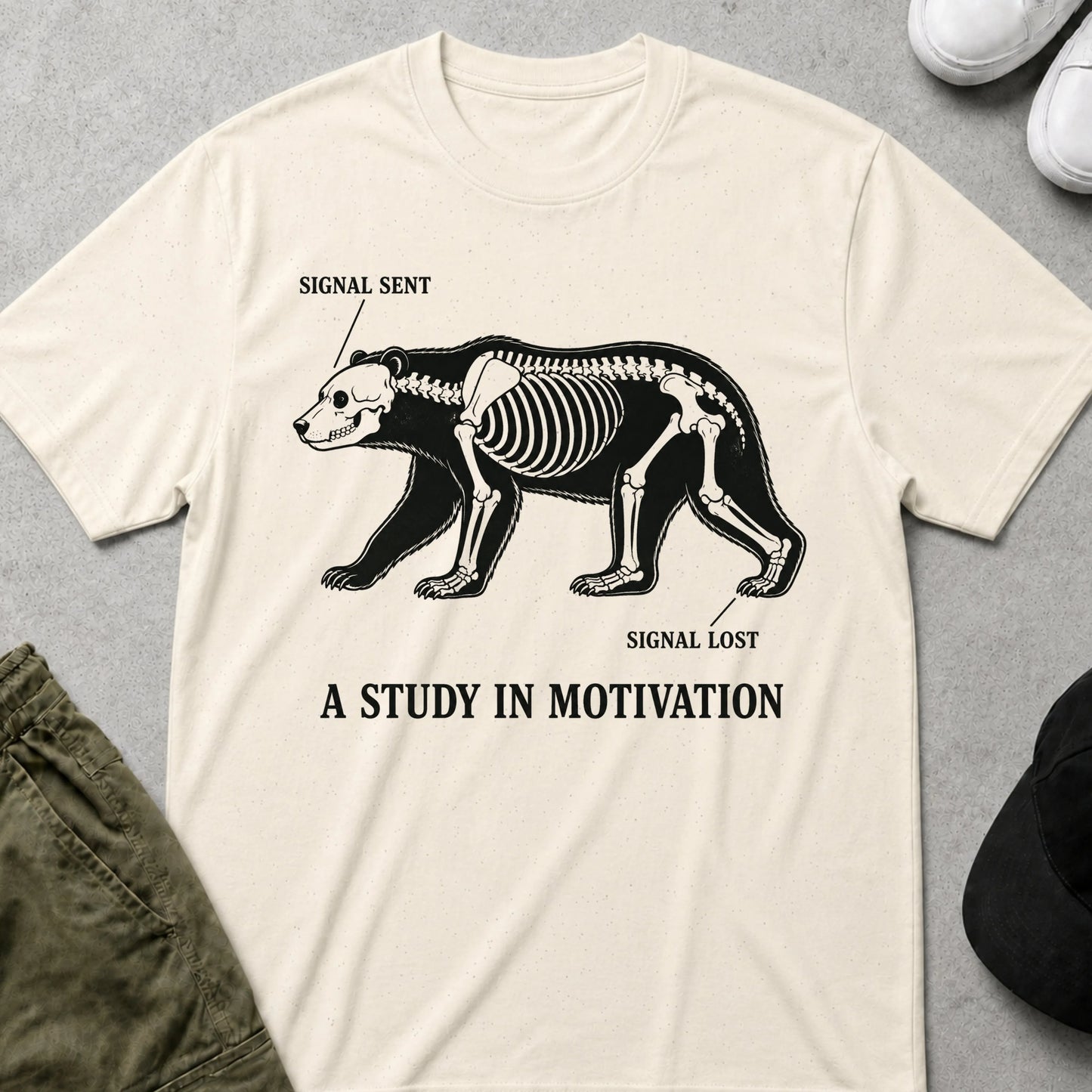 Signal Sent T-Shirt Natural