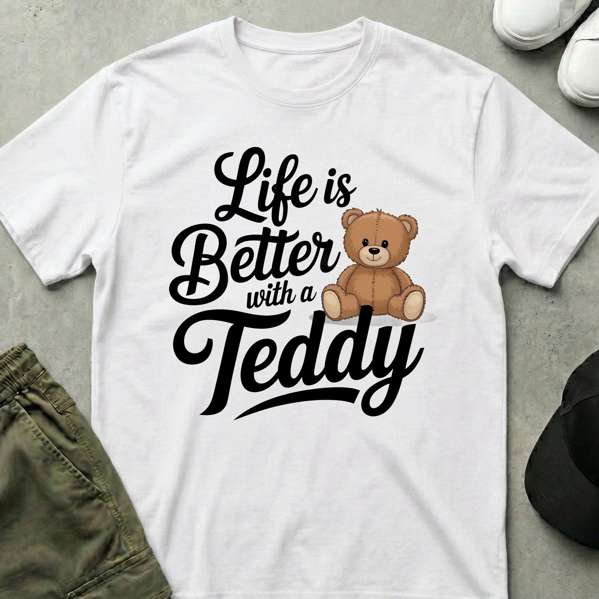 Cool Teds Teddy-Bear Better with a Teddy T-Shirt White / S