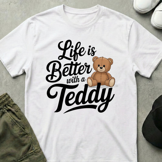 Cool Teds Teddy-Bear Better with a Teddy T-Shirt White / S