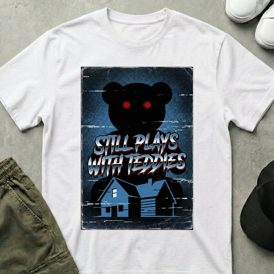 Cool Teds Teddy-Bear Haunted Playtime T-Shirt White / S