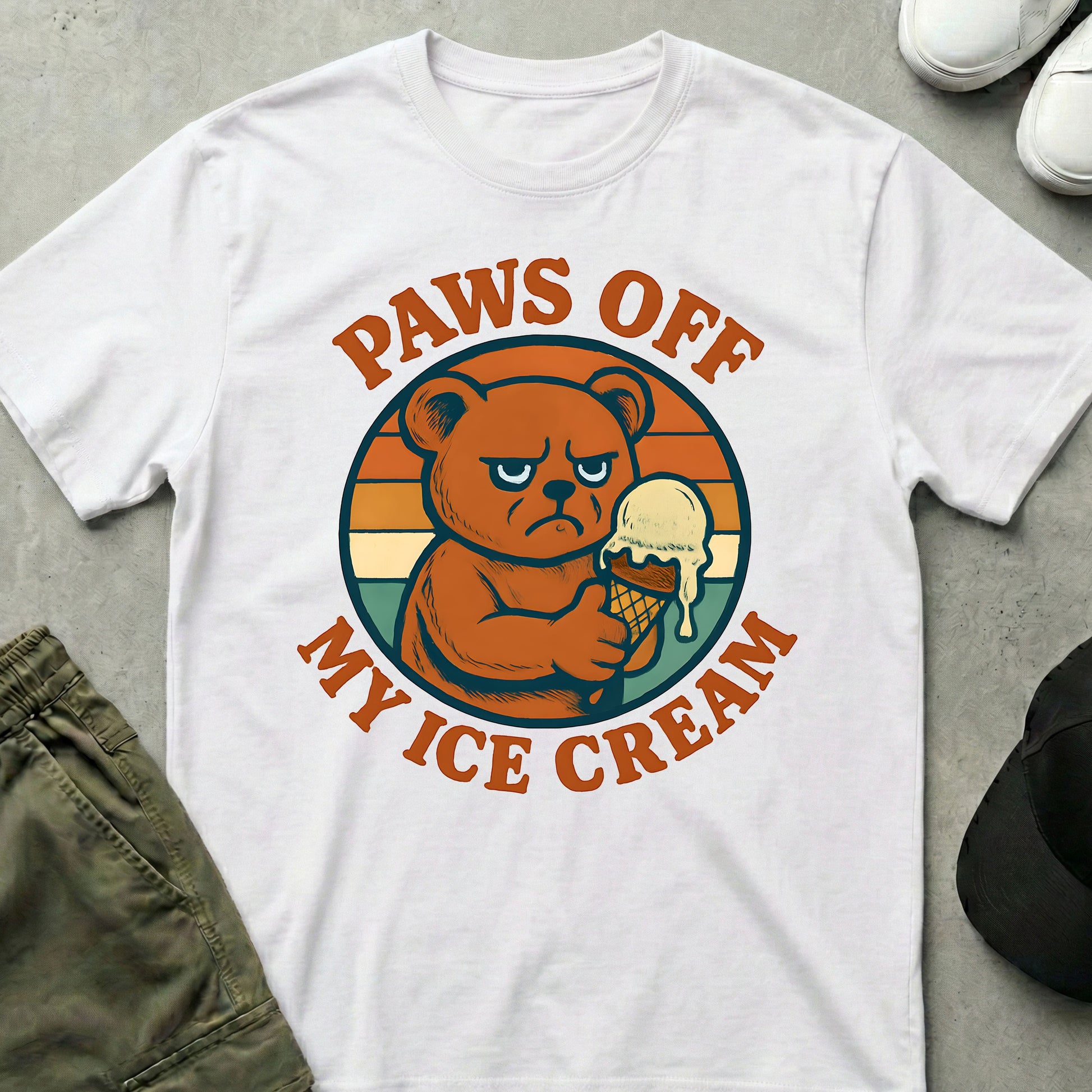 Printify Teddy-Bear Paws Off T-Shirt White / S