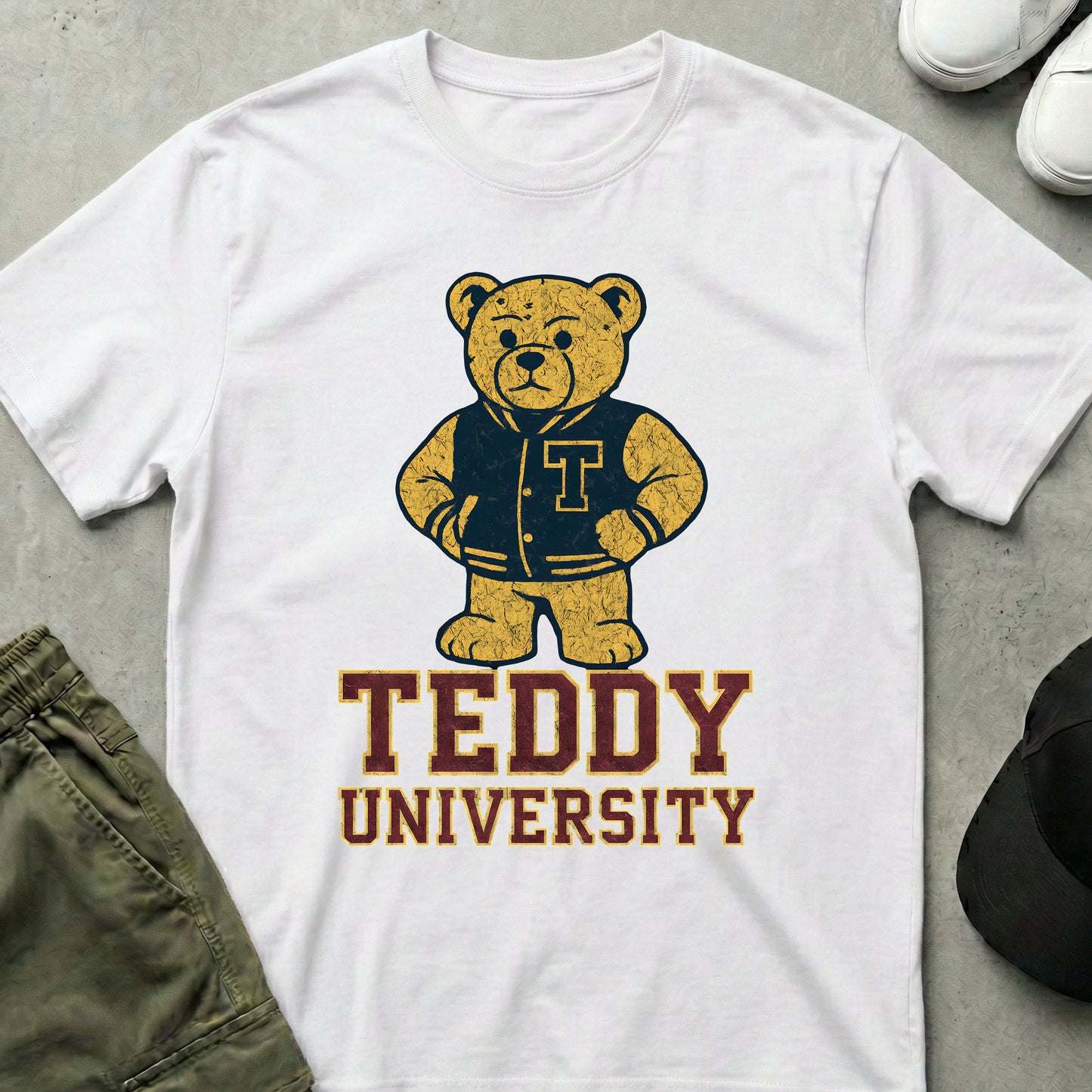 Varsity Bear T-Shirt White