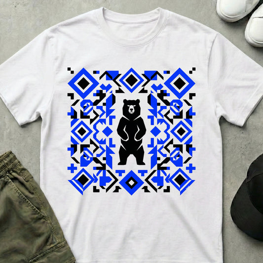 Cool Teds Teddy-Bear Mosaic Grizzly T-Shirt White / S