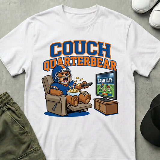 Cool Teds Teddy-Bear Helmet And Chips T-Shirt White / S