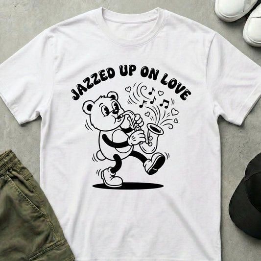 Cool Teds Teddy-Bear Jazzed Up T-Shirt White / L