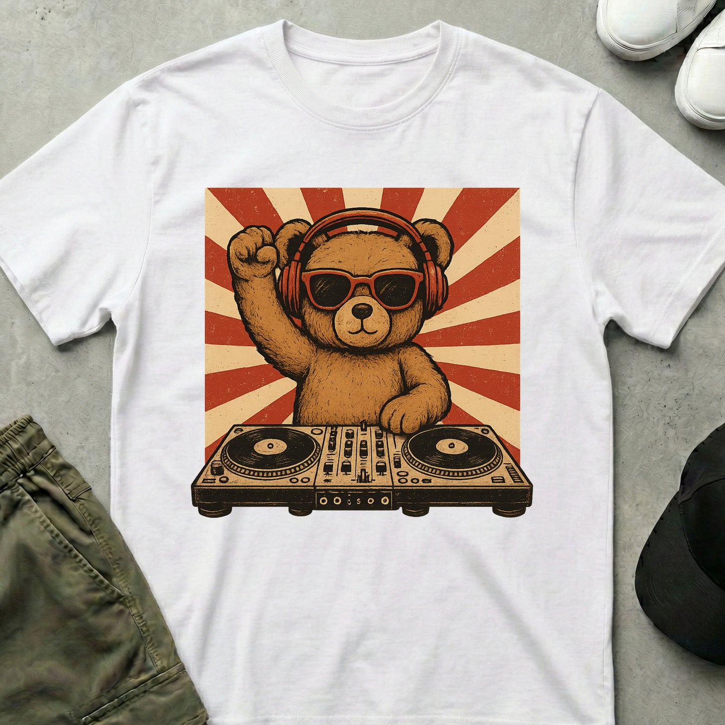 DJ Bear T-Shirt White