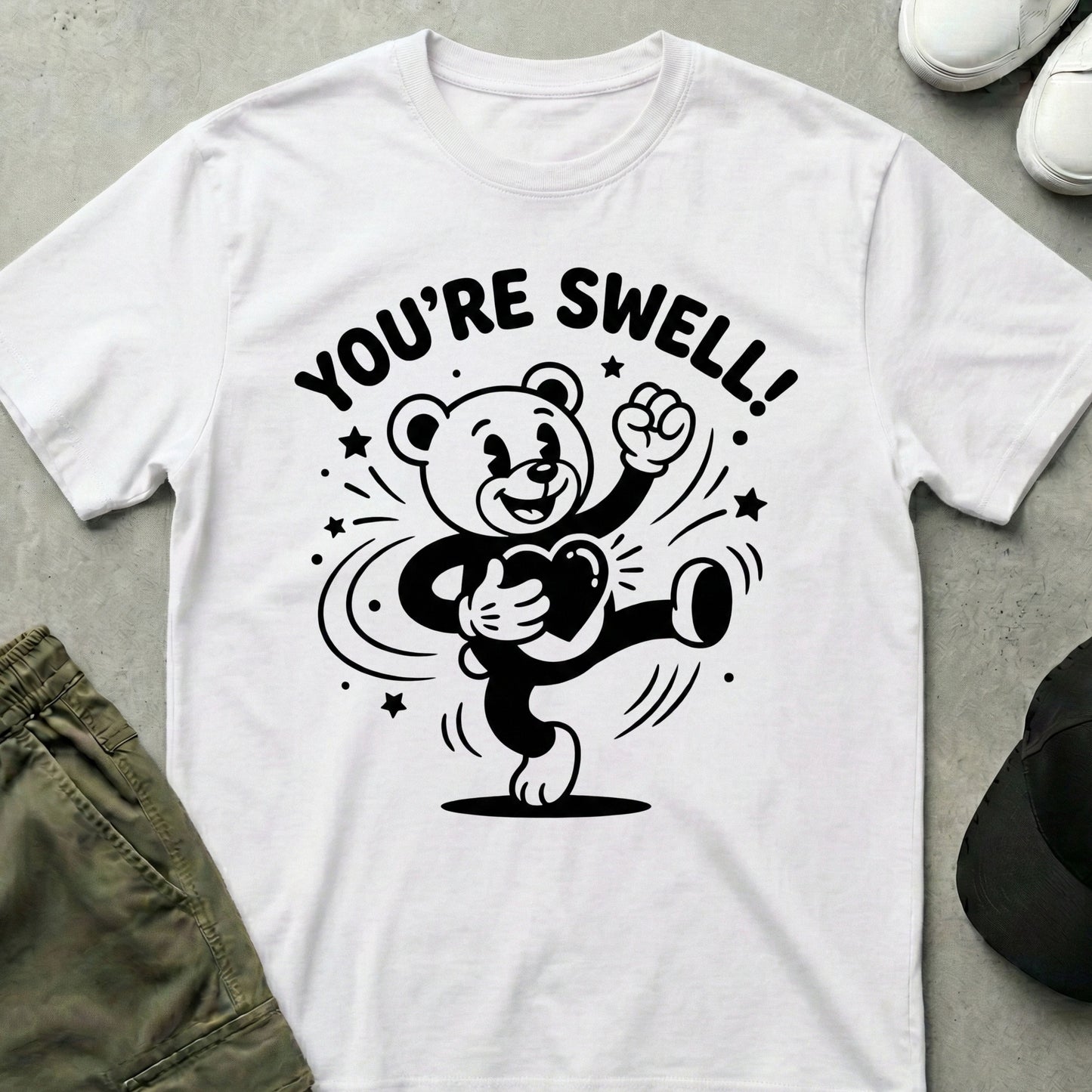 Heart Hugger T-Shirt White L